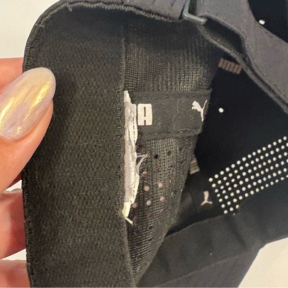 PUMA Black Performance Baseball Cap Adjustable Strapback Monochrome - Picture 6 of 8